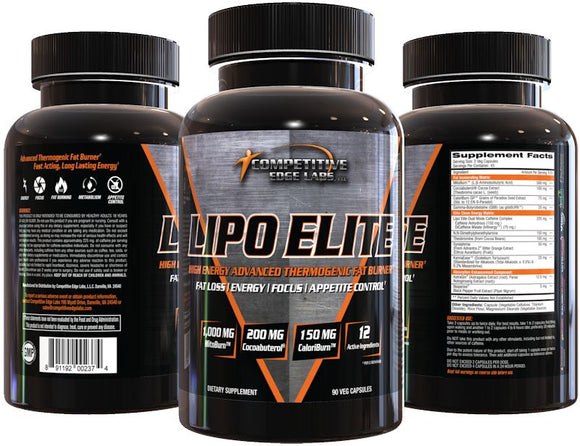 Competitive Edge Labs Lipo Elite Fat Burner 90 Veg Capsules|Appetite Control|Bodyandfitness.com