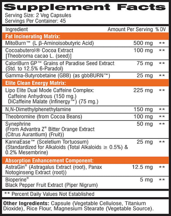 Competitive Edge Labs Lipo Elite Fat Burner 90 Veg Capsules|Appetite Control|Bodyandfitness.com