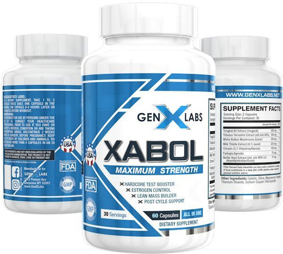 GenXLabs XABOL Full Spectrum Testosterone Enhancer |Test Booster|Bodyandfitness.com