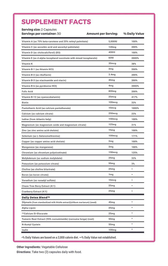 Nutritox Women's Multi-Vitamin 60 Veg Caps|Multi Vitamin|Bodyandfitness.com