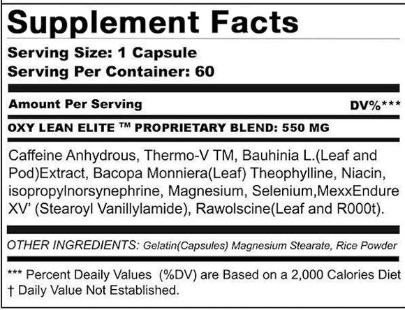 Genone Labs Oxy Lean 60 Caps|Fat Burner|Bodyandfitness.com