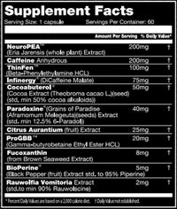 Performax Labs OXYMax fat burner label