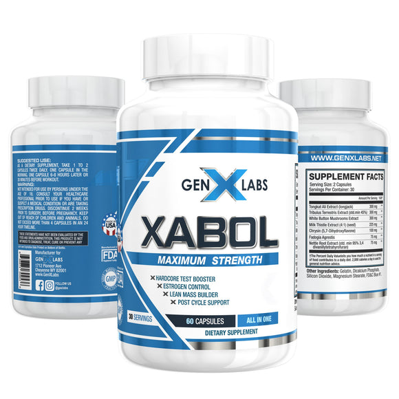 GenXLabs X-ABOL Maximum Strength Double Pak Free Shirt Offer|Test Booster|Bodyandfitness.com