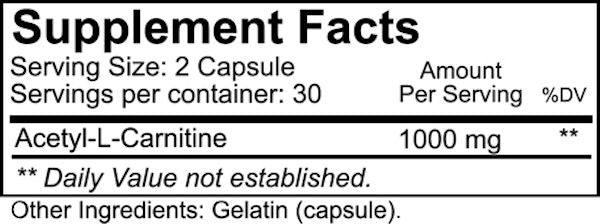 Nutrakey Acetyl-L-Carnitine fact
