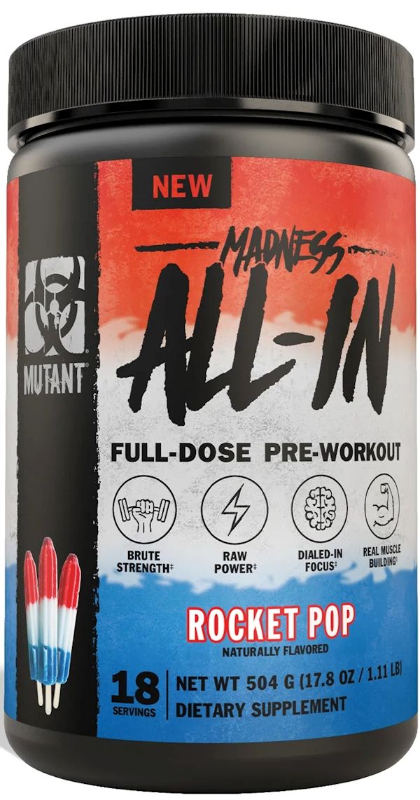 Mutant Madness All-In Pre-Workout rocket pop