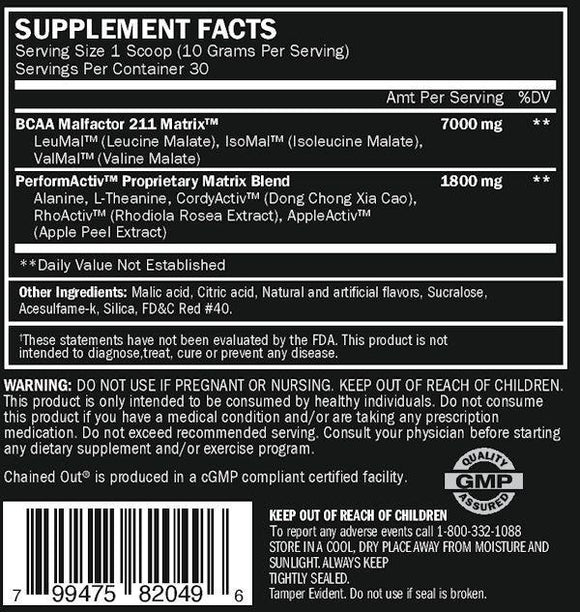 ALRI (ALR Industries) Chain'D Out 30 serving|BCAAs|Bodyandfitness.com