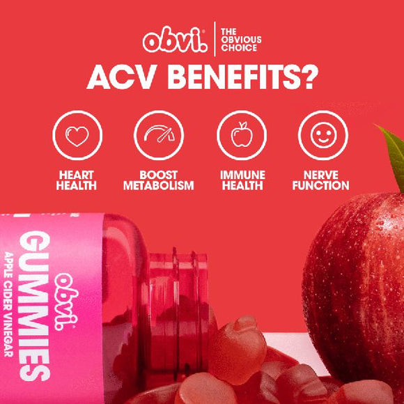 Obvi Apple Cider Vinegar Gummies|Fat Burner|Bodyandfitness.com