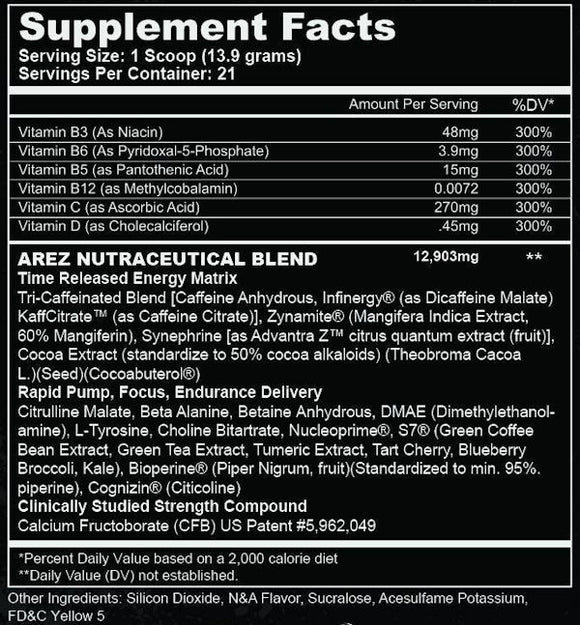 Modern Hardcore Nutrition (MHN) Arez God Of The Gym|Pre-Workout|Bodyandfitness.com