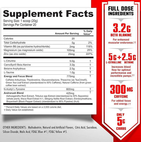 Betancourt Nutrition B-Nox Reloaded 20 servings||Bodyandfitness.com