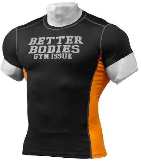 Better Bodies Tight Fit Tee Black / Orange
