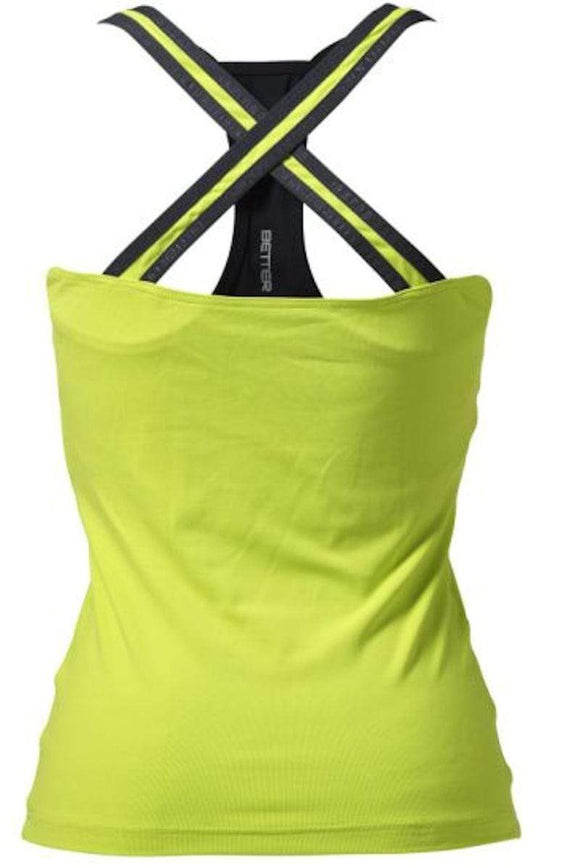Better Bodies Support 2-Layer Top Lime|Women's Clothing|Bodyandfitness.com