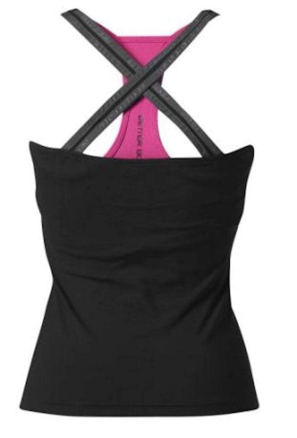 Better Bodies Support 2-Layer Top Black/Pink|Women' Clothing|Bodyandfitness.com