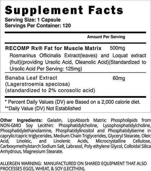 Blackstone Labs Recomp Rx 120 caps|Lean Muscle|Bodyandfitness.com