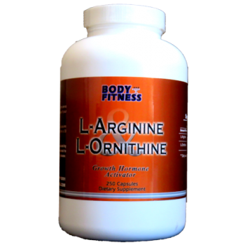 Body and Fitness L-Arginine and L-Ornithine 750 mg 250 cap|Amino Acids|Bodyandfitness.com
