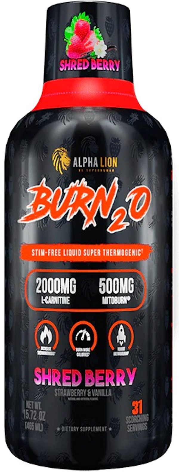 Alpha Lion Burn20 Liquid Fat Loss 31 Servings cherry