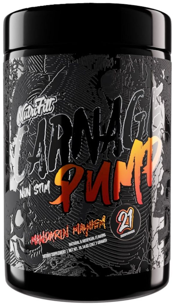 NutriFitt Carnage Pump Stim-Free Pre-Workout|Pre-Workout|Bodyandfitness.com