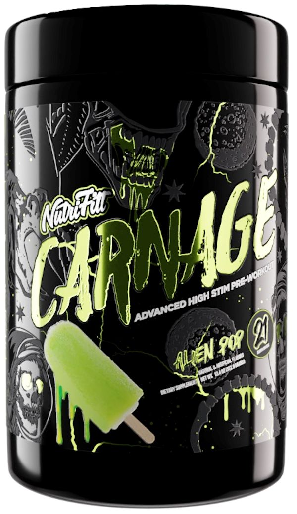 NutriFitt Carnage Advanced High Stim Pre-Workout alien