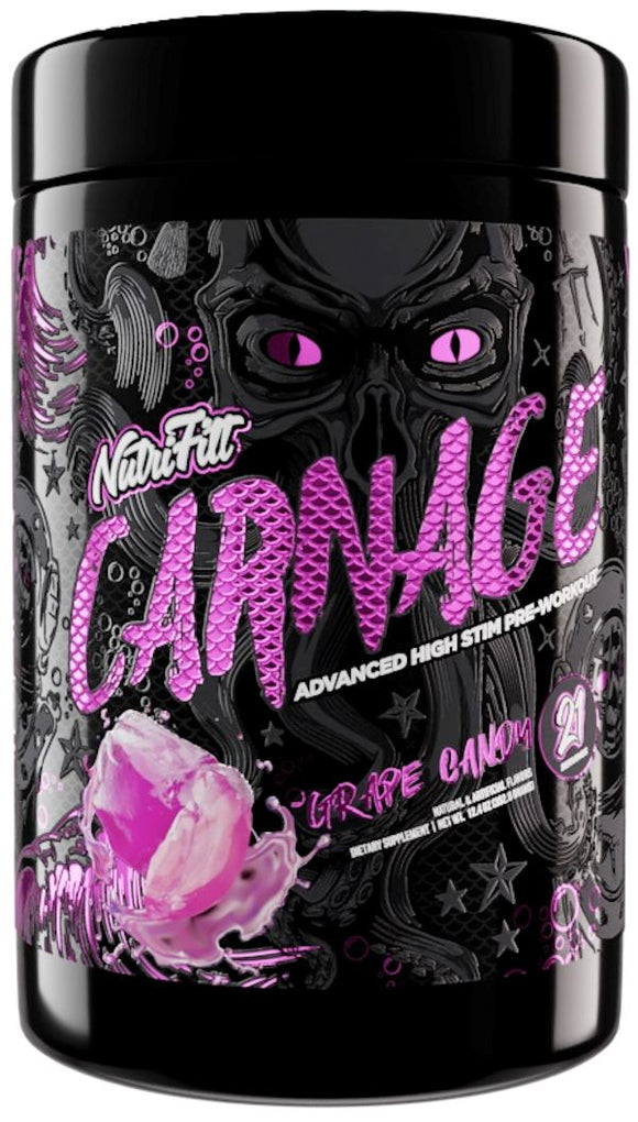 NutriFitt Carnage Advanced High Stim Pre-Workout|Pre-Workout|Bodyandfitness.com