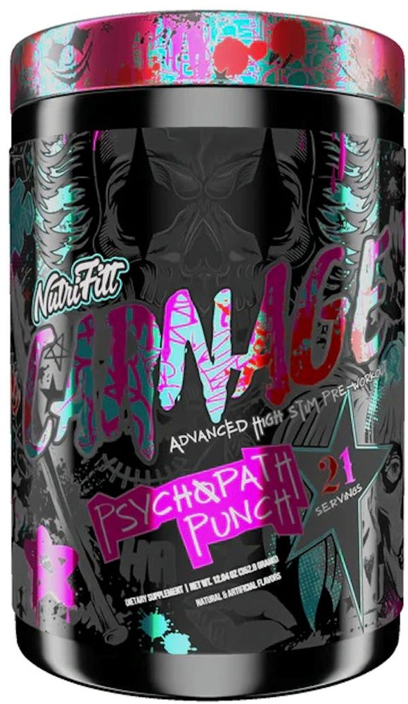 NutriFitt Carnage Advanced High Stim Pre-Workout|Pre-Workout|Bodyandfitness.com