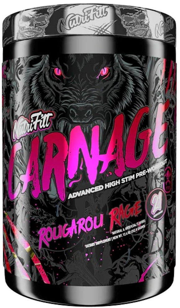 NutriFitt Carnage Advanced High Stim Pre-Workout|Pre-Workout|Bodyandfitness.com
