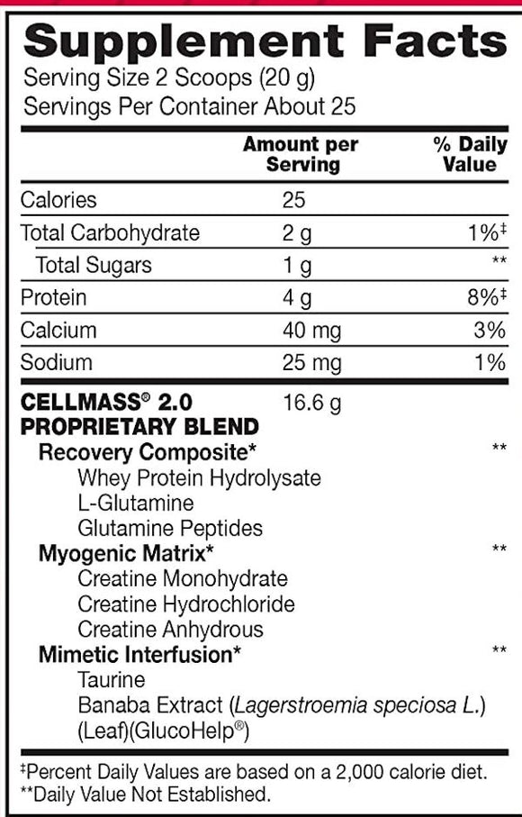 BSN CellMass 2.0 Pre-Workout|Post Workout|Bodyandfitness.com