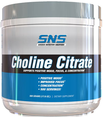 Serious Nutrition Solutions SNS Choline Citrate Powder|Stress|Bodyandfitness.com