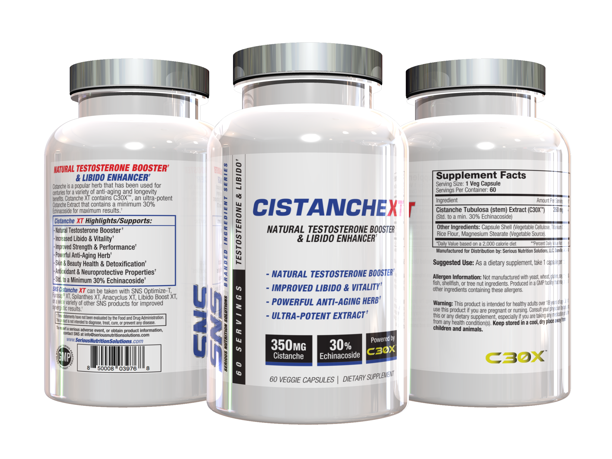 SNS Serious Nutrition Solutions Cistanche XT Test Booster 60ct 3