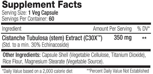 Serious Nutrition Solutions SNS Cistanche XT Test Booster 60ct|Test Booster|Bodyandfitness.com