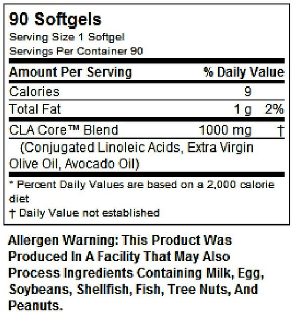 Muscle Pharm CLA Core 90 SoftGels||Bodyandfitness.com