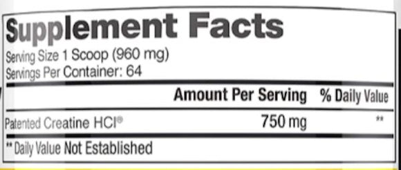 Con-Cret Creatine HCI 64 Servings|Creatine|Bodyandfitness.com