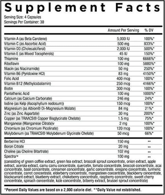 Core Nutritionals Multi 120 Capsules|Multi Vitamin|Bodyandfitness.com