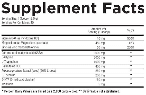 Core Nutritionals ZZZ Sleep Support Body and Fitness facts