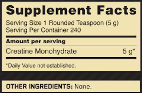 Optimum Nutrition Creatine Powder 1200 gms fact