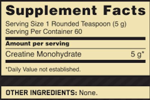 Optimum Nutrition Pure Creatine Powder 300 gms fact