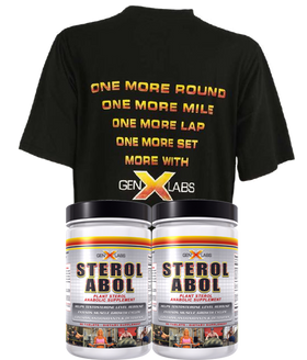 GenXLabs SterolABOL double pak With Free T-Shirt|Test Booster|Bodyandfitness.com