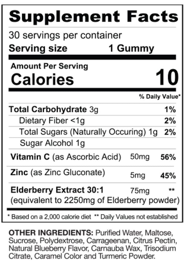 Gaspari Nutrition Elderberry Immunity Gummies boost your immune fact