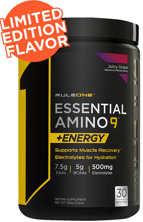 RuleOne Protein Essential Amino 9 +Energy grape