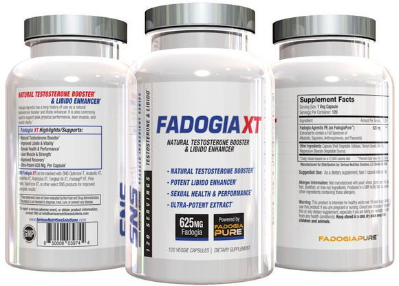 Serious Nutrition Solutions SNS Fadogia XT 120ct|Test Booster|Bodyandfitness.com