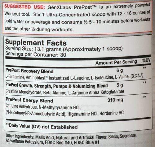 GenXLabs Pre-Post Workout|Pre Workout|Bodyandfitness.com