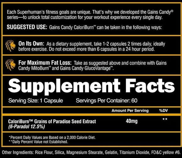 Alpha Lion Gains Candy Caloriburn Fat Loss 60 Capsules|Fat Burner|Bodyandfitness.com