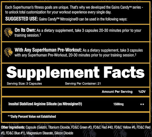 Alpha Lion Gains Candy Nitrosigine Pump & Performance|Muscle Pump|Bodyandfitness.com
