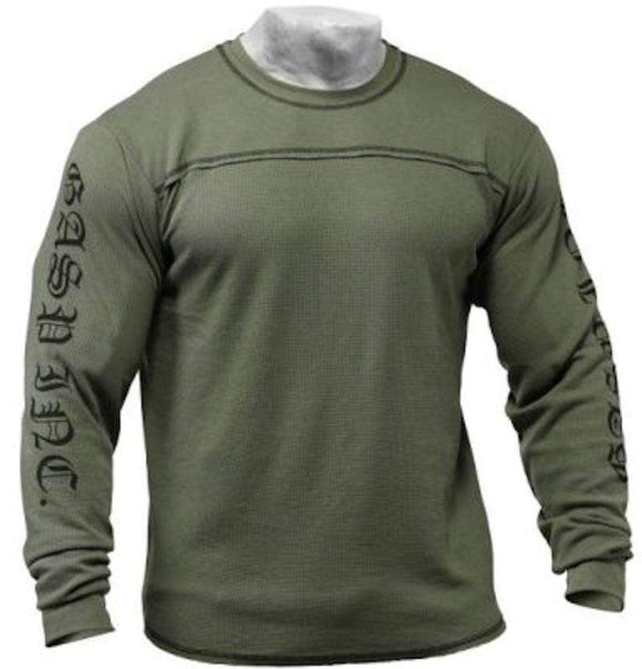 GASP Men's Thermal Longsleeves Wash Green|Men Clothing|Bodyandfitness.com
