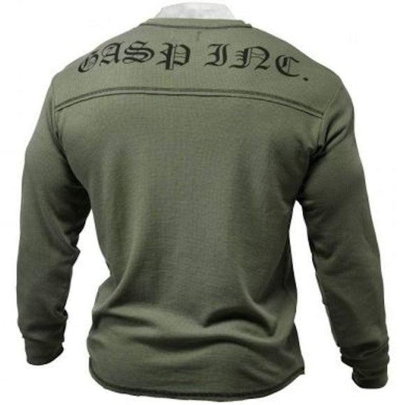 GASP Men's Thermal Longsleeves Wash Green|Men Clothing|Bodyandfitness.com
