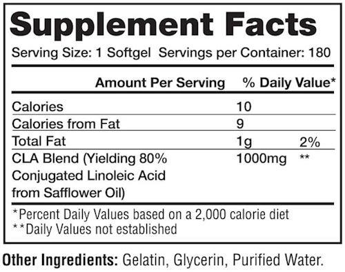 Gaspari Nutrition CLA 180 softgels|CLA|Bodyandfitness.com