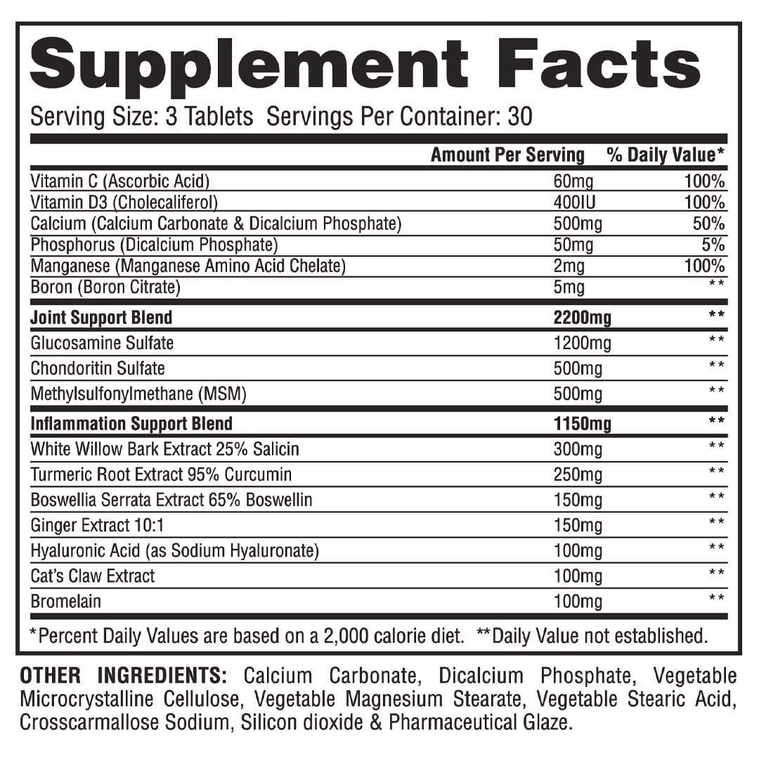Gaspari Nutrition Proven Joint Health fact