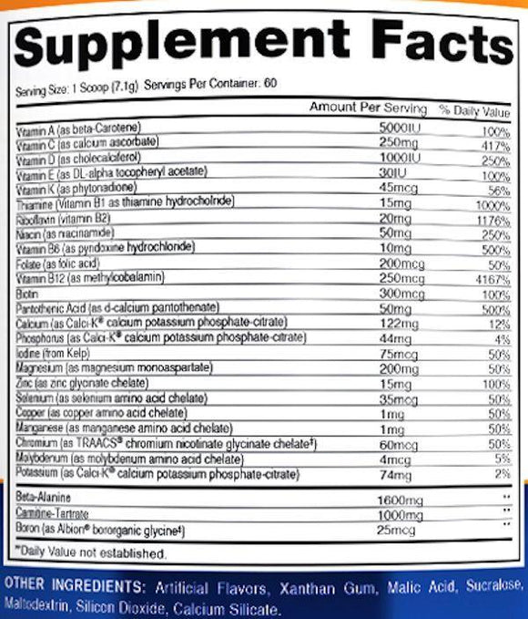 Gaspari Nutrition Anavite Powder is the ultimate performance multi-vitamin|Multi Vitamin|Bodyandfitness.com