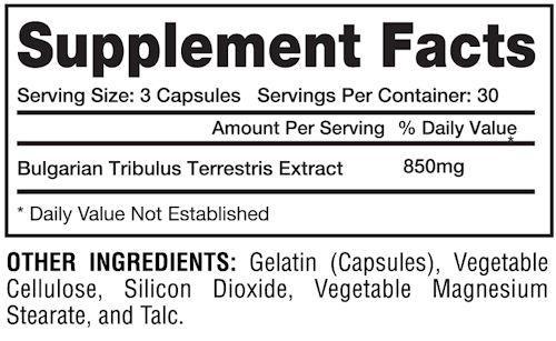 Gaspari Nutrition Tribulus Ultra High Potency fact