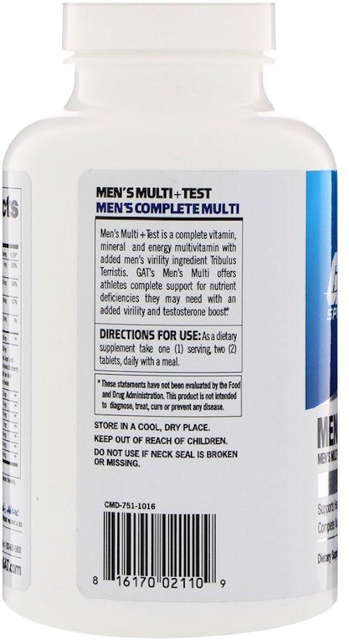GAT Sport Mens Multi+Test 60 tab|Multi Vitamin|Bodyandfitness.com