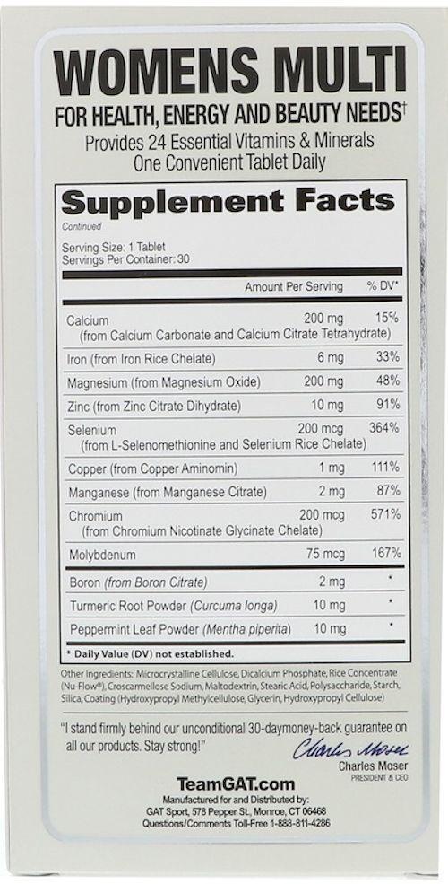 GAT Sport Women's Multi Vitamin 30 Tabs|Multi Vitamin|Bodyandfitness.com