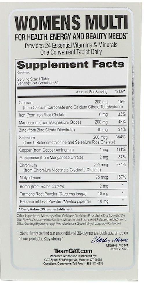 GAT Sport Women's Multi Vitamin 30 Tabs|Multi Vitamin|Bodyandfitness.com